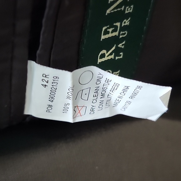 LAUREN RALPH LAUREN Brown Wool Blazer Size 42R - Picture 3 of 6
